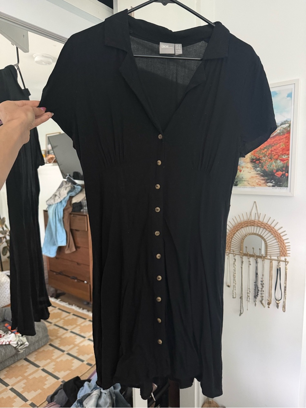ASOS Black Button-Front Women’s Dress